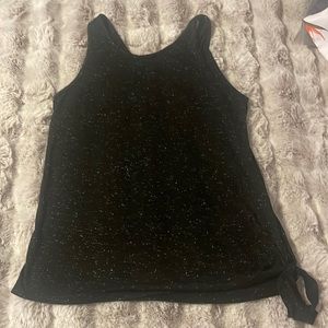 Shimmer tank top w/side tie